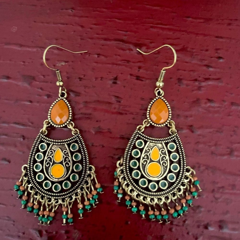 Fashion Jewelry Bohemian Dangle Earrings Retro Metal Hollow Earrings NEW # 200 - Picture 5 of 6